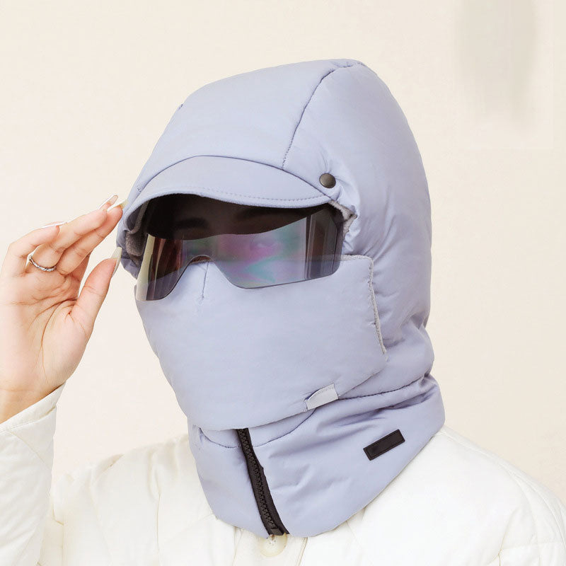 ☃️HOT - 50% de réduction ☃️Windproof - Masque d'équitation d'extérieur avec lunettes 4 en 1 - Chapeau de ciel