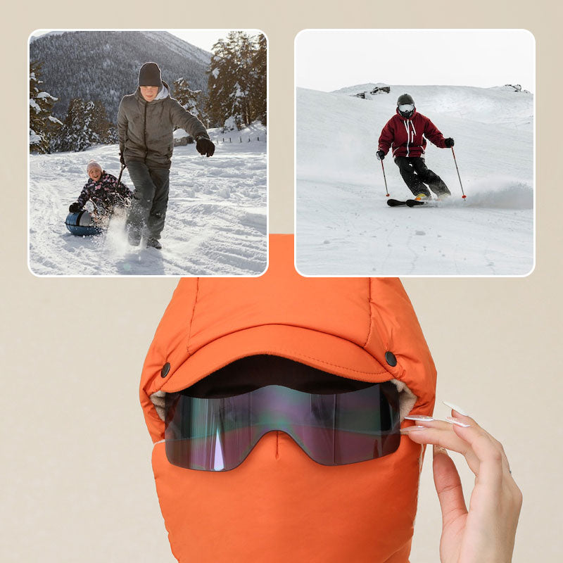 ☃️HOT - 50% de réduction ☃️Windproof - Masque d'équitation d'extérieur avec lunettes 4 en 1 - Chapeau de ciel