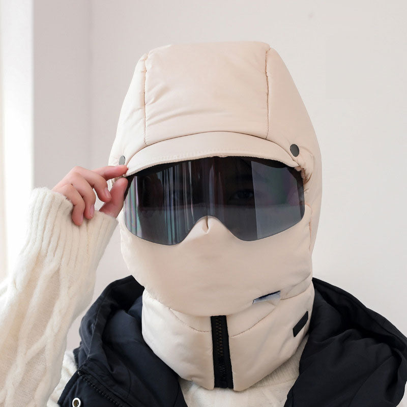 ☃️HOT - 50% de réduction ☃️Windproof - Masque d'équitation d'extérieur avec lunettes 4 en 1 - Chapeau de ciel