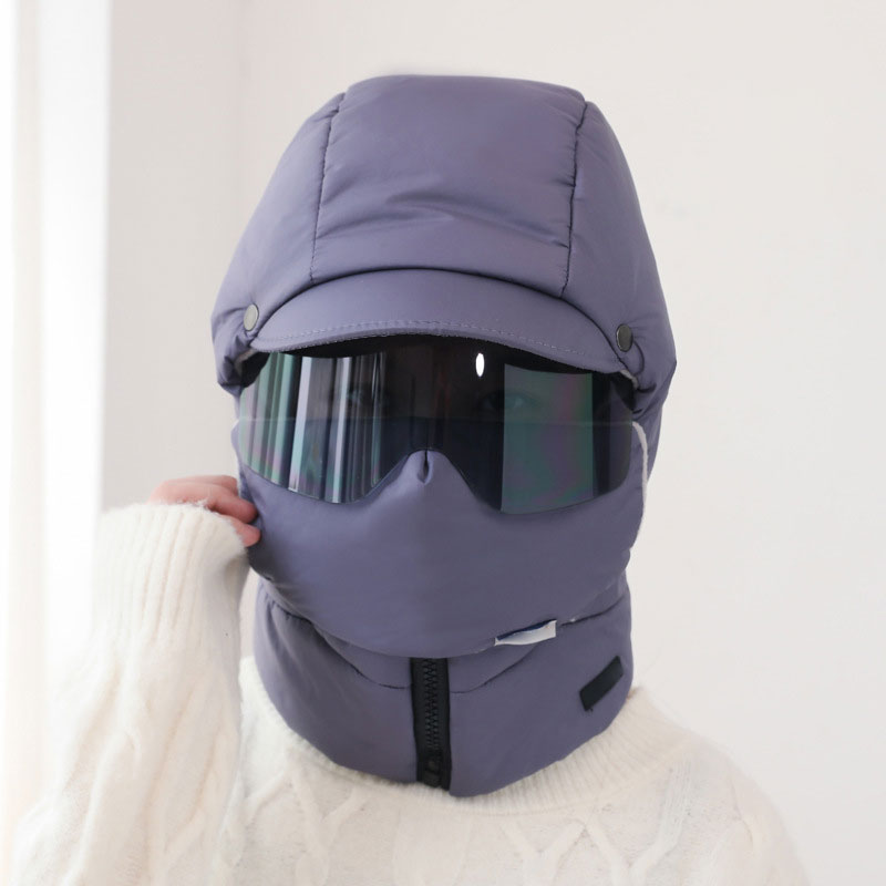 ☃️HOT - 50% de réduction ☃️Windproof - Masque d'équitation d'extérieur avec lunettes 4 en 1 - Chapeau de ciel