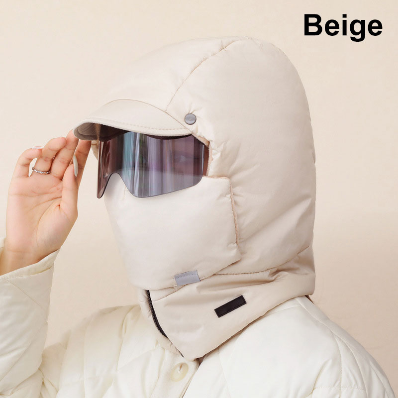 ☃️HOT - 50% de réduction ☃️Windproof - Masque d'équitation d'extérieur avec lunettes 4 en 1 - Chapeau de ciel