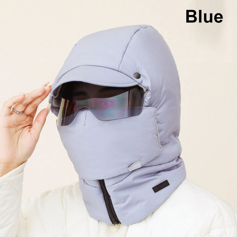 ☃️HOT - 50% de réduction ☃️Windproof - Masque d'équitation d'extérieur avec lunettes 4 en 1 - Chapeau de ciel