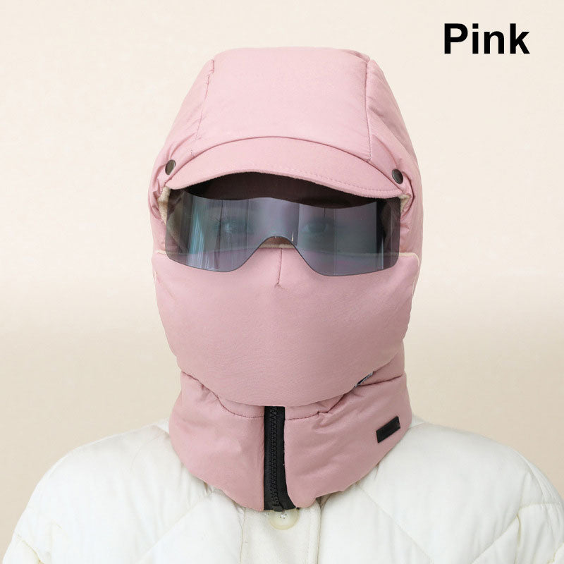 ☃️HOT - 50% de réduction ☃️Windproof - Masque d'équitation d'extérieur avec lunettes 4 en 1 - Chapeau de ciel