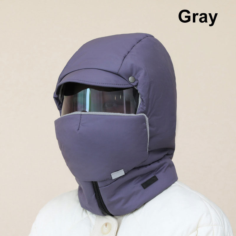 ☃️HOT - 50% de réduction ☃️Windproof - Masque d'équitation d'extérieur avec lunettes 4 en 1 - Chapeau de ciel