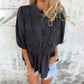 💖Vente chaude du Nouvel An💖Chemise boutonnée plissée décontractée à col rond pour femme
