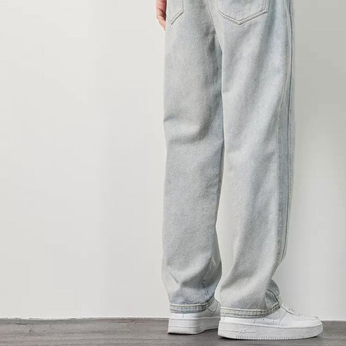 Jeans droits amples pour hommes【Achetez-en 2 et bénéficiez de la livraison gratuite】