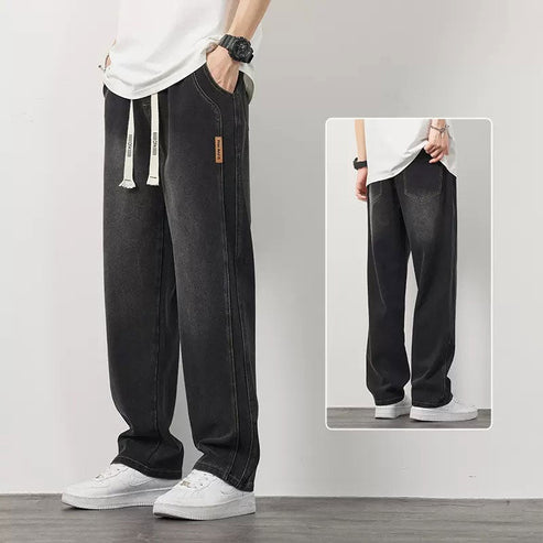 Jeans droits amples pour hommes【Achetez-en 2 et bénéficiez de la livraison gratuite】