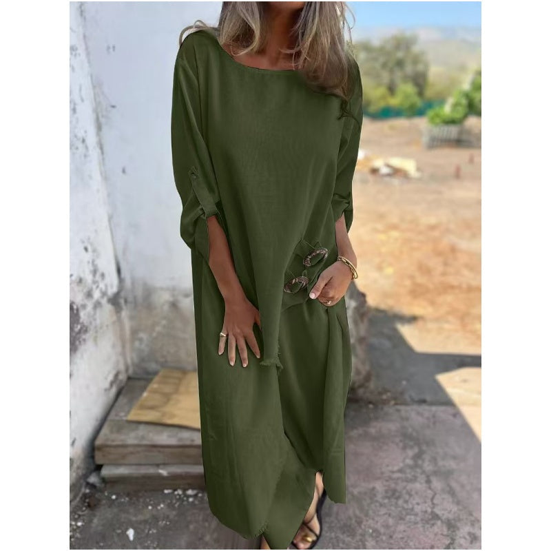 🌸New Arrival Hot Sale 🔥Costume élégant en coton et lin pour femme (ensemble 2 pièces)