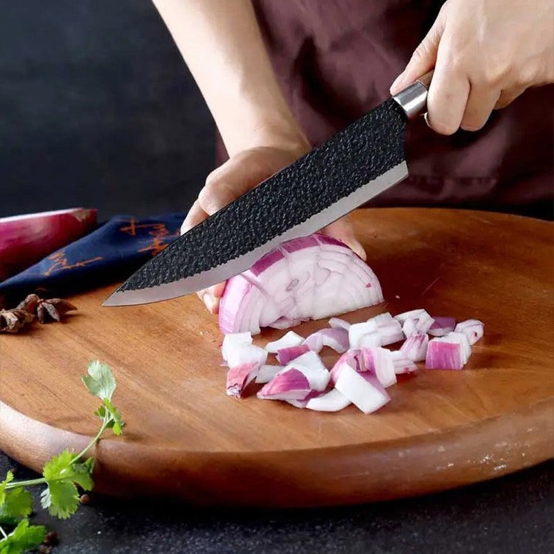 🔪🔥✨ OFFRE LIMITÉE 50% DE RÉDUCTION! Ensemble Couteaux de Chef Professionnels 6 Pièces – Acier Inoxydable, Manche Bois, Tranchant Martelé Durable – Parfait pour Trancher, Émincer & Hacher dans Toute Cuisine 🥩🧅🥖