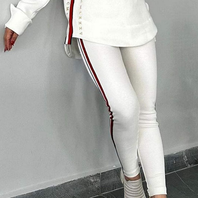 🔥2025 Nouvel Arrivage -🎉Top et pantalon à capuche décontracté à rayures et à manches longues pour femmes