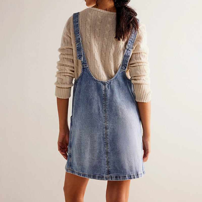 Robe de denim sans dos pour les femmes à la mode