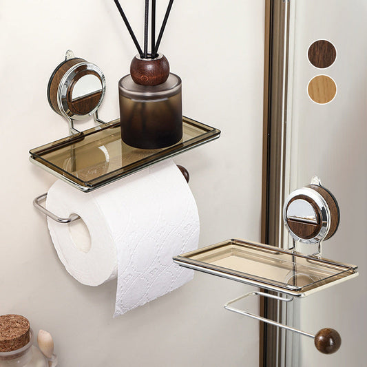 ⏳Spécial à durée limitée⏰Porte-papier hygiénique sans trous avec étagère🚽