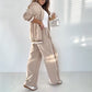 Ensemble 2 Pièces Décontracté Beige pour Femme