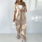 Ensemble 2 Pièces Décontracté Beige pour Femme