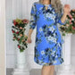 Robe mi-longue à imprimé floral pour femme