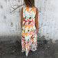 🌸 Offres spéciales printemps 💐  Robe sans manches en V à motif de feuilles pour femmes