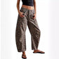 🐆Vente chaude👖 Pantalon décontracté avec imprimé léopard et poches💖