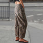 🐆Vente chaude👖 Pantalon décontracté avec imprimé léopard et poches💖