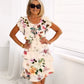 ✨️Nouveau produit✨️Robe en cascade à imprimé floral multi-végétal