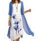 🌸Offres de printemps💐 Robe deux pièces à motif floral pour femme