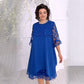 Transparentes Spitzenkleid in Layering-Optik