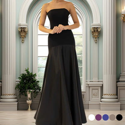 💃Elégante robe longue épaules nues en A-ligne