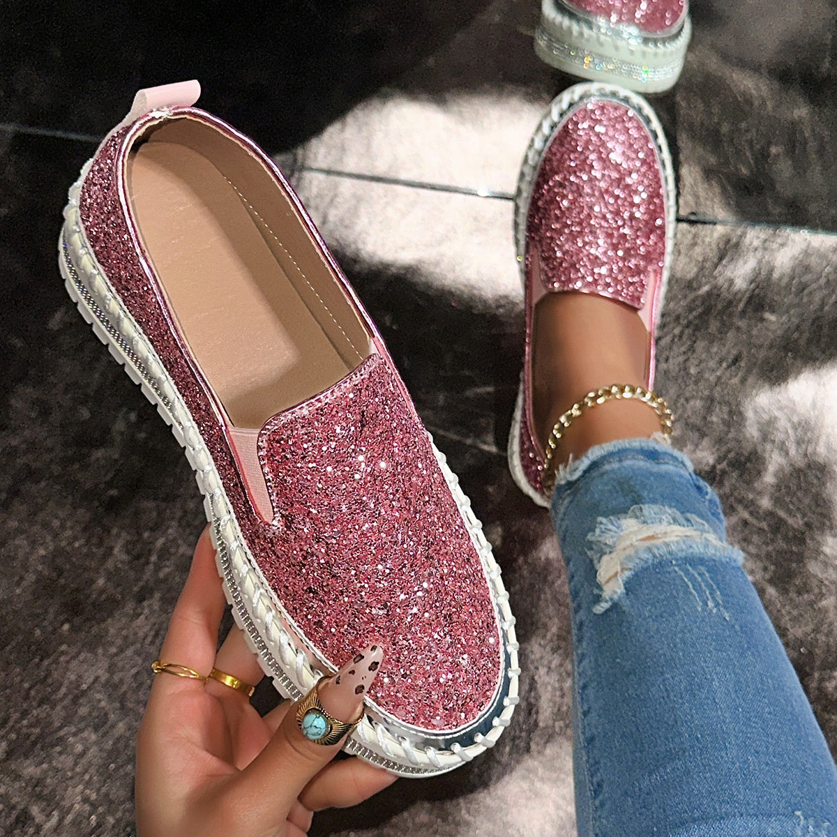 👟 50% DE RÉDUCTION! 🚶‍♀️ Chaussures Slip-On Décontractées pour Femme – Confortables, Légères & Faciles à Enfiler pour le Quotidien 🌸