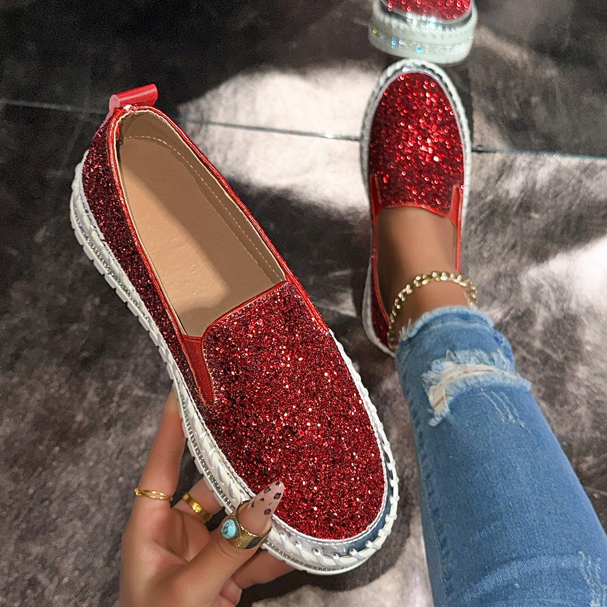 👟 50% DE RÉDUCTION! 🚶‍♀️ Chaussures Slip-On Décontractées pour Femme – Confortables, Légères & Faciles à Enfiler pour le Quotidien 🌸