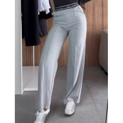 Pantalon drapé uni pour femmes