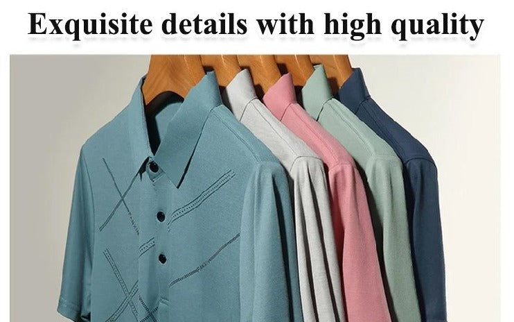 👔Chemise Homme en Tissu Technique ❄️ Fraîcheur Glacée, Respiration Optimale, Léger & Anti-Taches pour l'Été 📢
