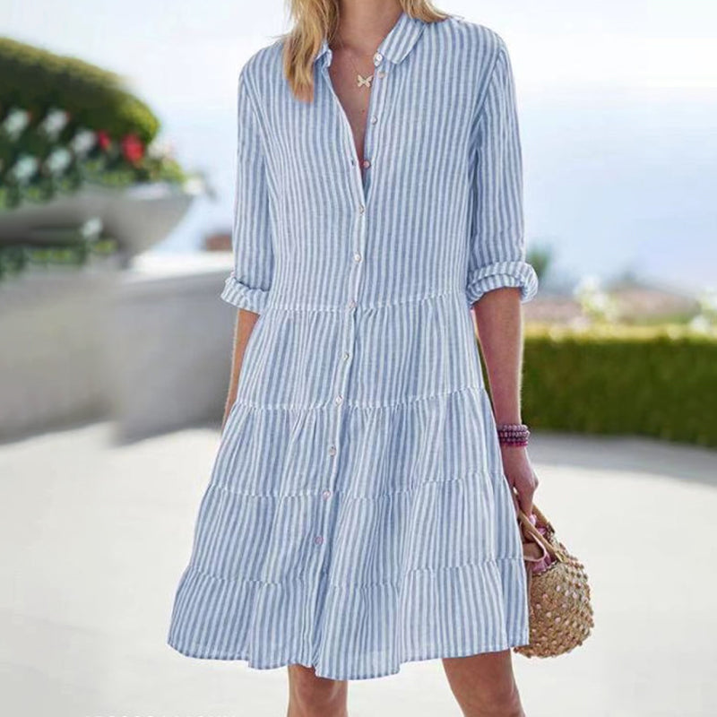 👗Chemise à manches longues rayée pour femmes