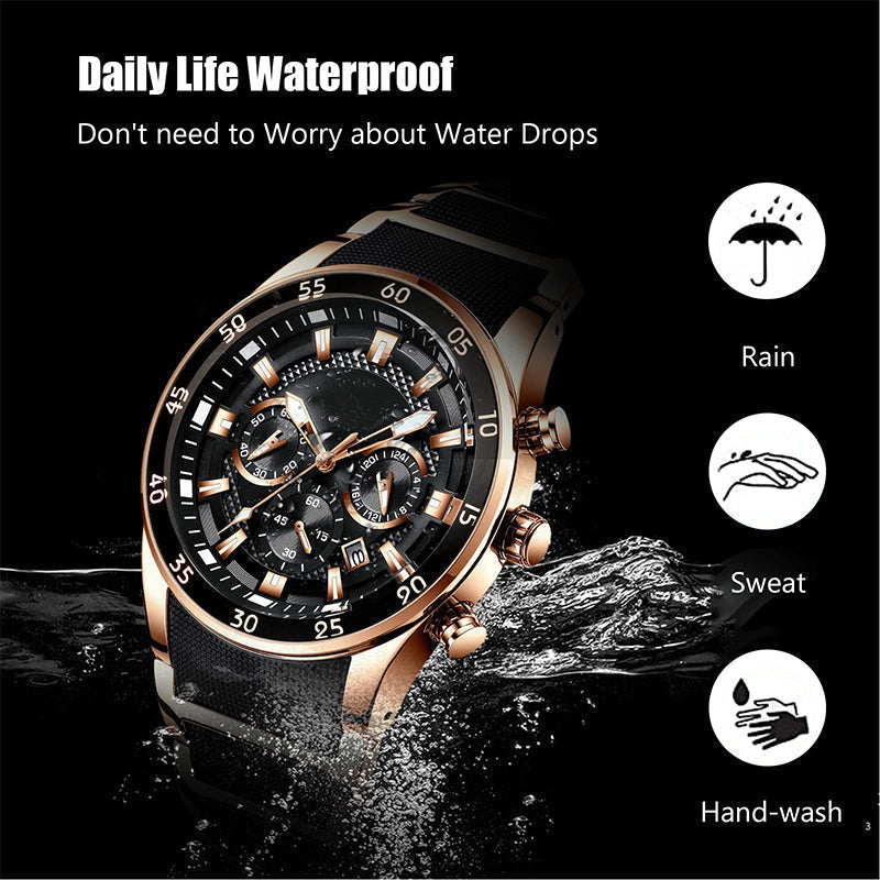 🔥Stock limité disponible 60% de réduction🔥Montre à quartz multifonctionnelle étanche pour hommes