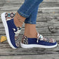 Chaussures en toile décontractées pour femme, à motifs ethniques