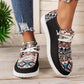 Chaussures en toile décontractées pour femme, à motifs ethniques