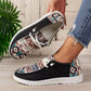 Chaussures en toile décontractées pour femme, à motifs ethniques