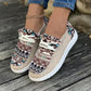 Chaussures en toile décontractées pour femme, à motifs ethniques