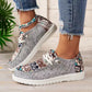 Chaussures en toile décontractées pour femme, à motifs ethniques
