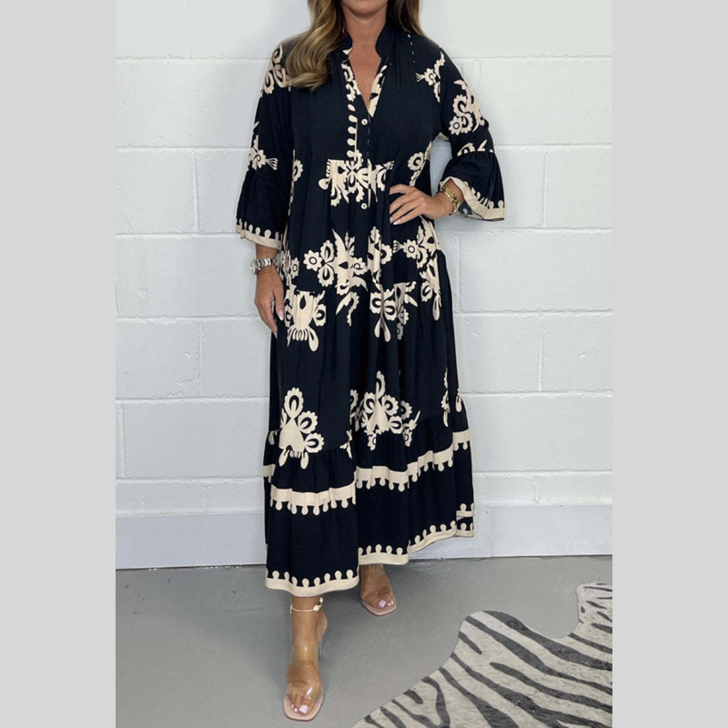 Robe de loisirs imprimée pour femmes