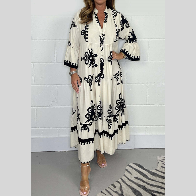 Robe de loisirs imprimée pour femmes