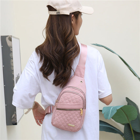 🔥 40 % DE RÉDUCTION ! 🛍️🎒Poche poitrine métal légère – Pratique avec passage pour câble 🎒🎀
