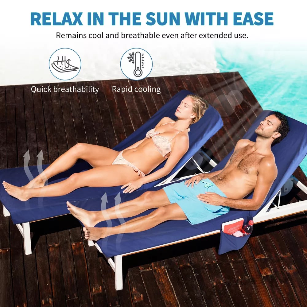 📢📢50 % de desconto!! ⏰ Toalha de praia com bolsos e bolsa de transporte – Secagem rápida, ultra-absorvente e perfeitamente estável na espreguiçadeira 🏖️🧺