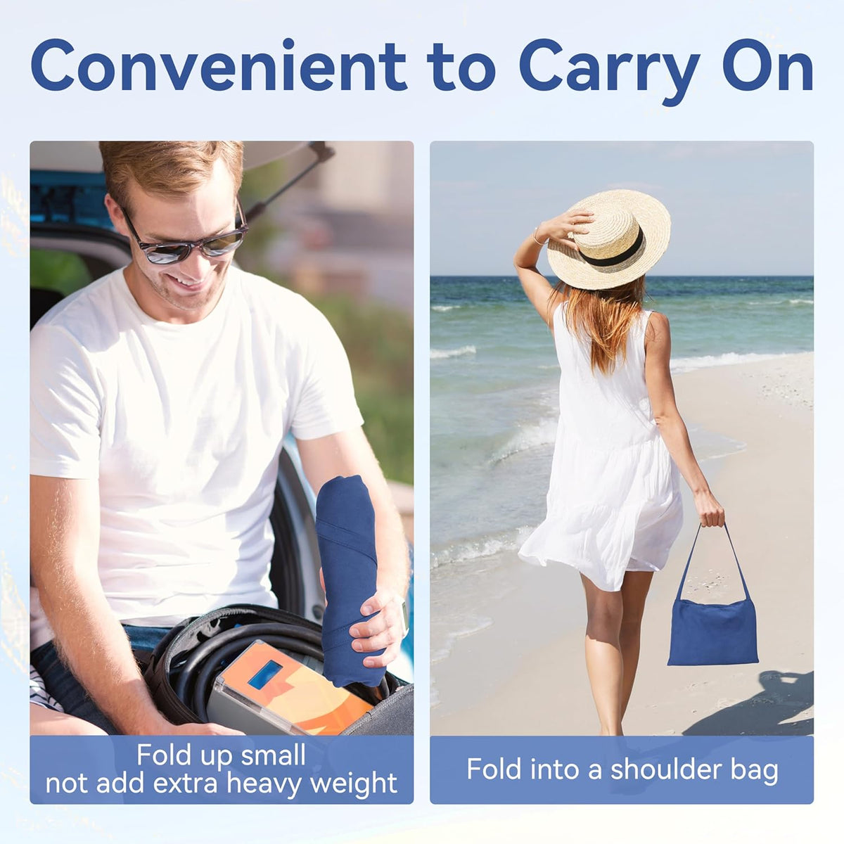 📢📢50 % de desconto!! ⏰ Toalha de praia com bolsos e bolsa de transporte – Secagem rápida, ultra-absorvente e perfeitamente estável na espreguiçadeira 🏖️🧺