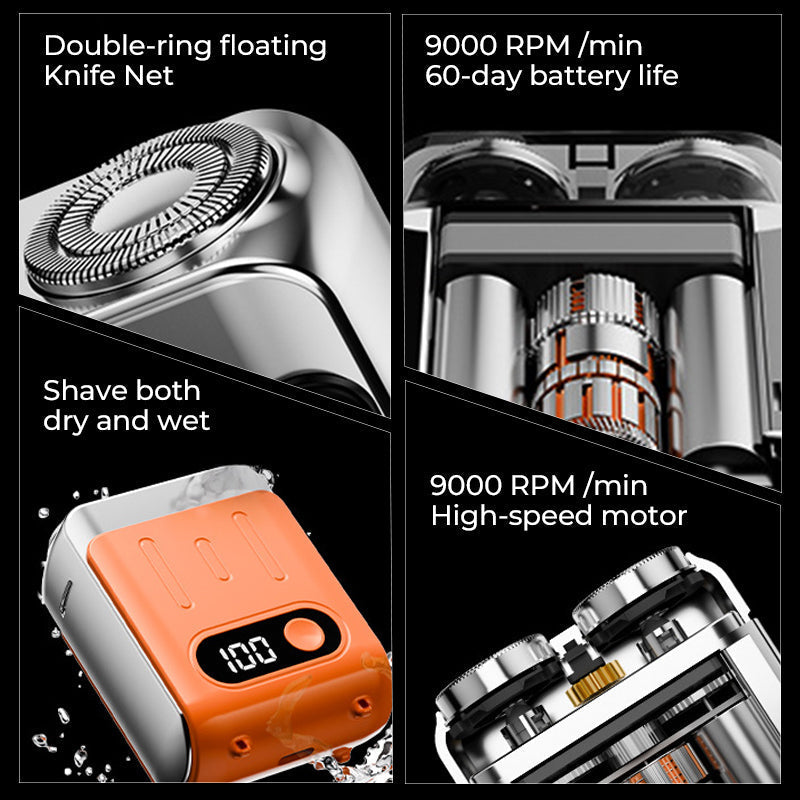 🏆🙍‍♂️50% de réduction pour une durée limitée pendant l'événement✨Men's Portable Mini Rotary Electric Shaver
