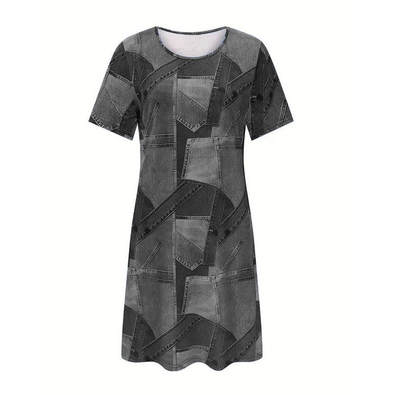 ⏳Offre spéciale à durée limitée⏰Robe décontractée pour femme à motif patchwork
