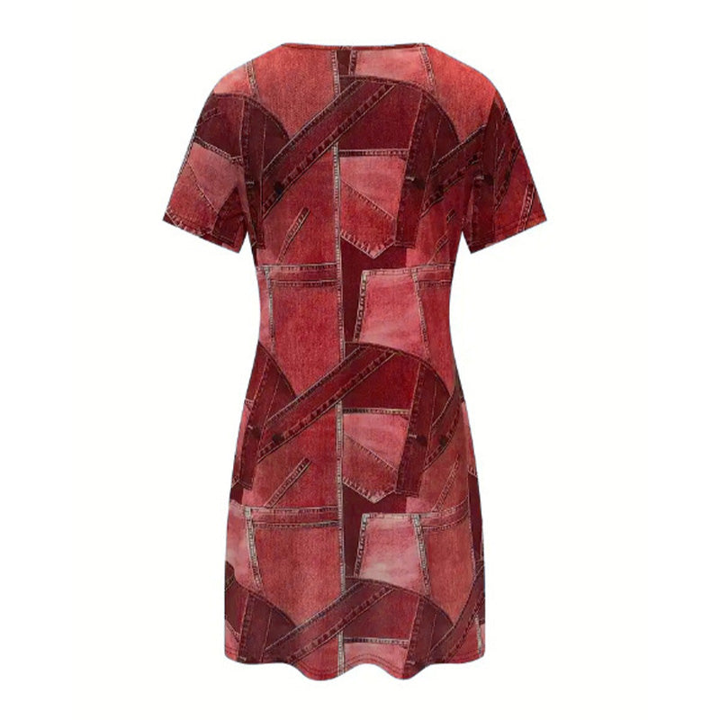 ⏳Offre spéciale à durée limitée⏰Robe décontractée pour femme à motif patchwork