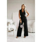 ☀️Frauen Col en V sans manches Solid Jumpsuit🕊️