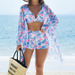 Ensemble bikini 3 pièces avec tunique pour femme