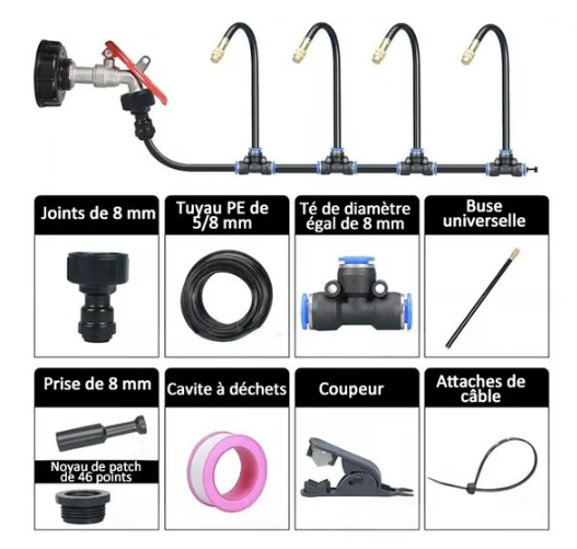 💧 50% DE RÉDUCTION ! 🔥 Système d'Irrigation Automatique de Jardin Incurvé à 360° – Arrosage Uniforme, Économie d'Eau & Installation Facile 🌿