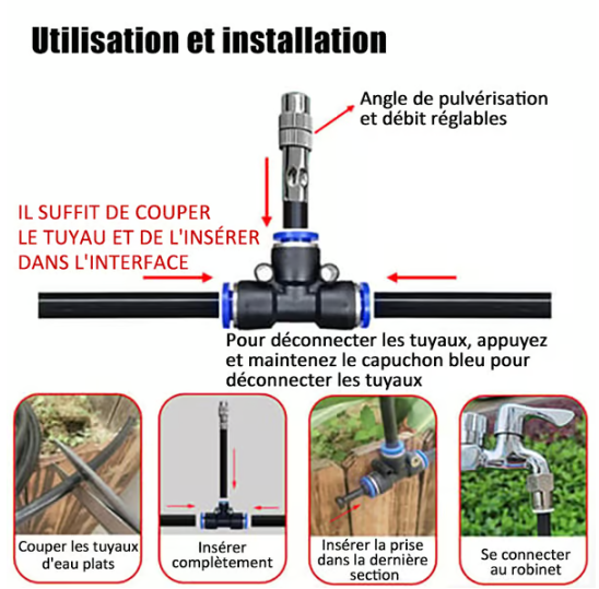 💧 50% DE RÉDUCTION ! 🔥 Système d'Irrigation Automatique de Jardin Incurvé à 360° – Arrosage Uniforme, Économie d'Eau & Installation Facile 🌿