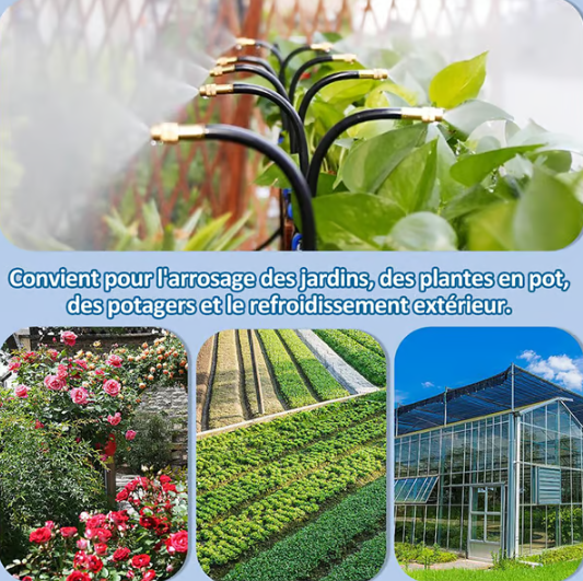 💧 50% DE RÉDUCTION ! 🔥 Système d'Irrigation Automatique de Jardin Incurvé à 360° – Arrosage Uniforme, Économie d'Eau & Installation Facile 🌿